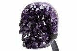 Amethyst Geode With Metal Stand - Uruguay #306875-2